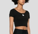 Kenzo - CROP TOP STRETCH MANGA CORTA CON ESPALDA DESCUBIERTA