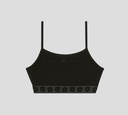 Kenzo - TOP DEPORTIVO CON BANDA ELASTICA BAJO EL BUSTO Y FLORES EN RELIEVE