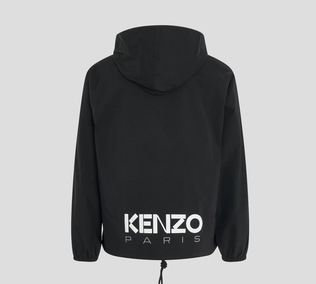 Kenzo - CHAQUETA HODDIE IMPERMEABLE CON AJUSTABLE DE CORDÓN Y CIERRE FRONTAL