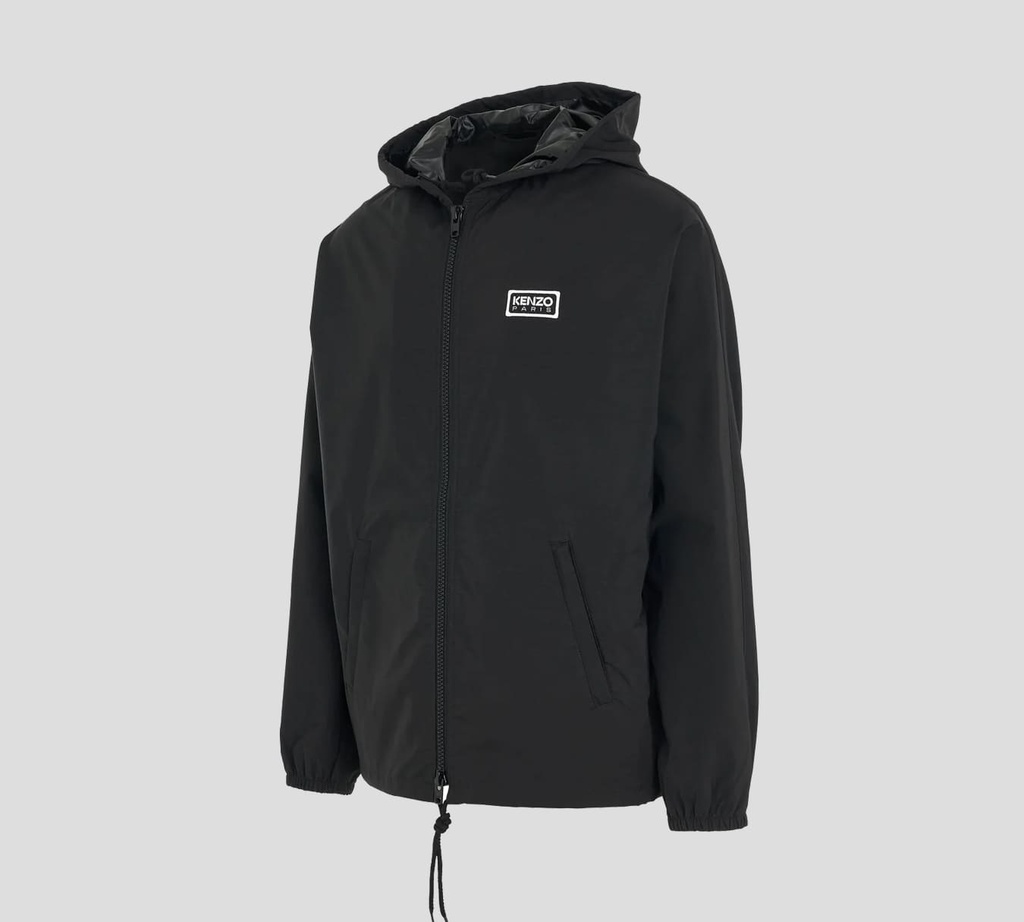 Kenzo - CHAQUETA HODDIE IMPERMEABLE CON AJUSTABLE DE CORDÓN Y CIERRE FRONTAL