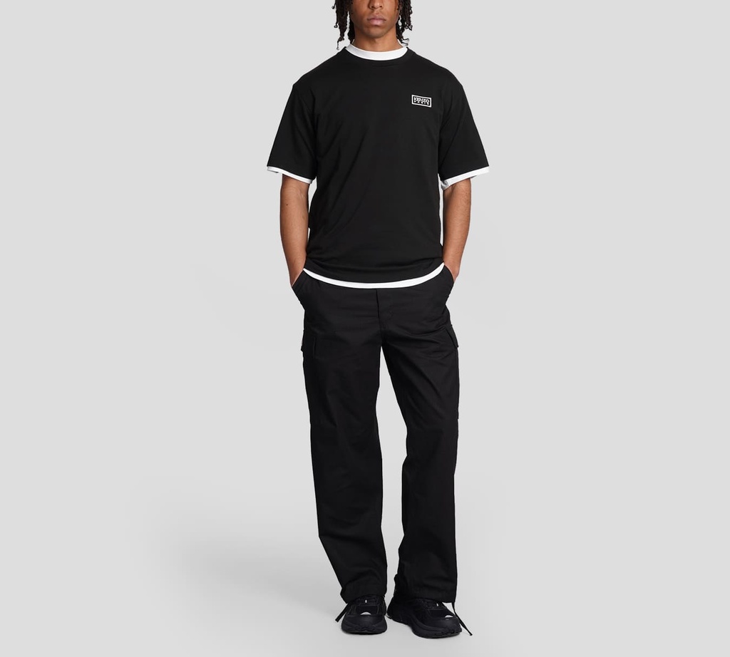 Kenzo - FRANELA MANGA CORTA NEGRA CON LOGO BLANCO