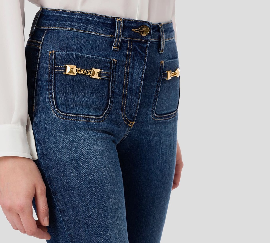 Elisabetta Franchi - JEANS AZUL DENIM 280