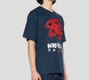 kenzo - FRANELA CUELLO REDONDO CON AMAPOLA FRONTAL BORDADA EN GRANDE