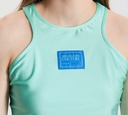Versace Jeans Couture - CROP TOP DEPORTIVO DE LYCRA SIN MANGAS
