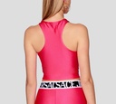 Versace Jeans Couture - CROP TOP DEPORTIVO EN TELA                                            DE LYCRA SIN MANGAS