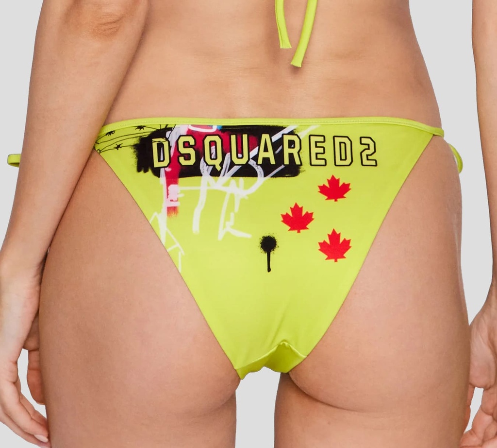 Dsquared2 - PANTY DE BIKINI AJUSTABLE A LOS LATERALES CON ESTAMPADO DE TIGRE