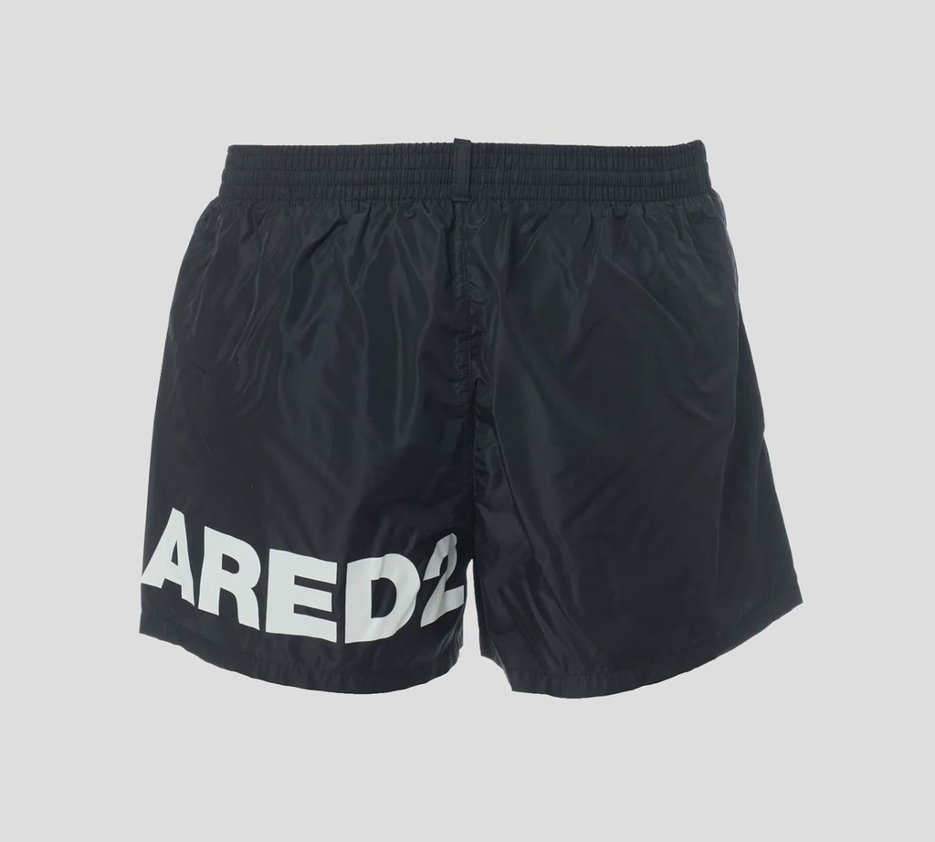 Dsquared2 - SHORT DE PLAYA MIDI CON LOGO EN BLANCO