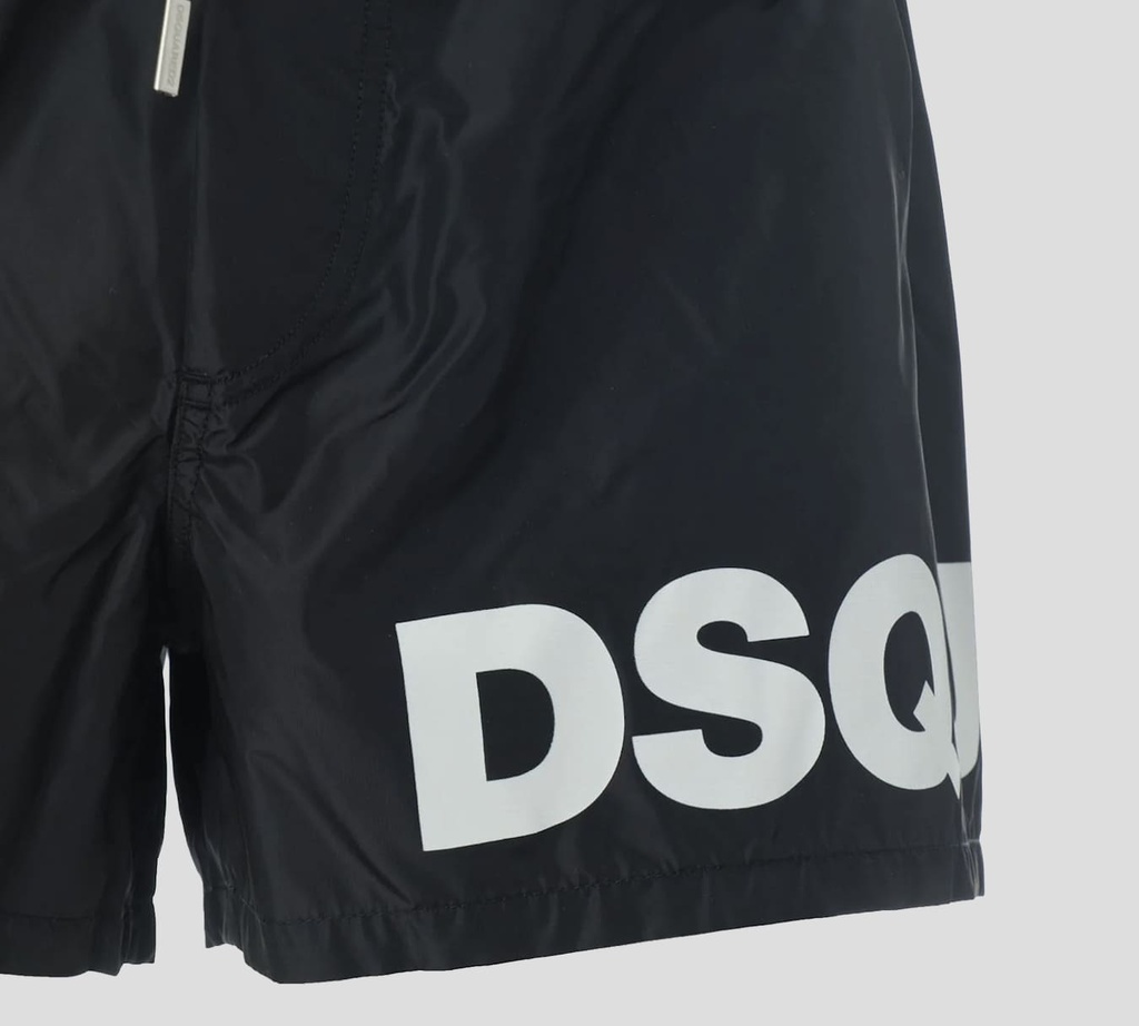Dsquared2 - SHORT DE PLAYA MIDI CON LOGO EN BLANCO
