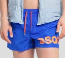 Dsquared2 - SHORT DE PLAYA MIDI CON LOGO EN NARANJA
