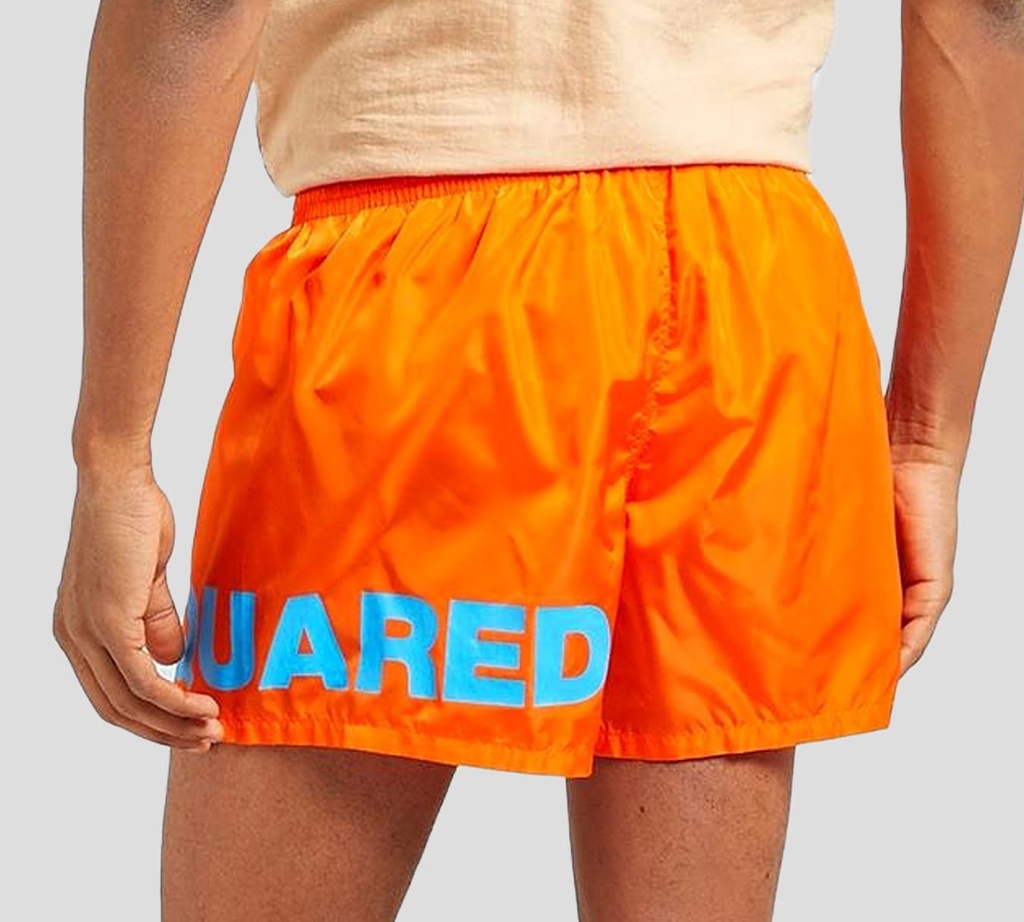 Dsquared2 - SHORT DE PLAYA MIDI CON LOGO EN AZUL