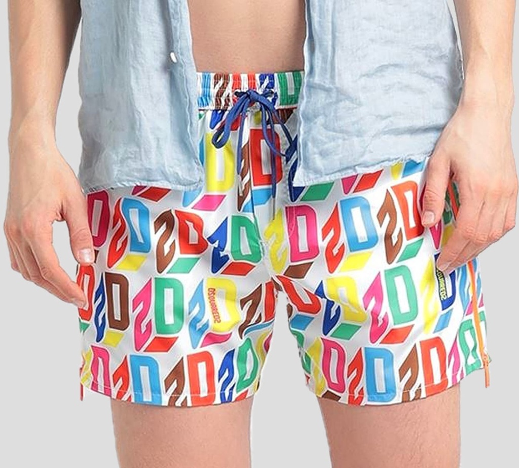 Dsquared2 - SHORT DE PLAYA MIDI CON ESTAMPADO MULTICOLOR