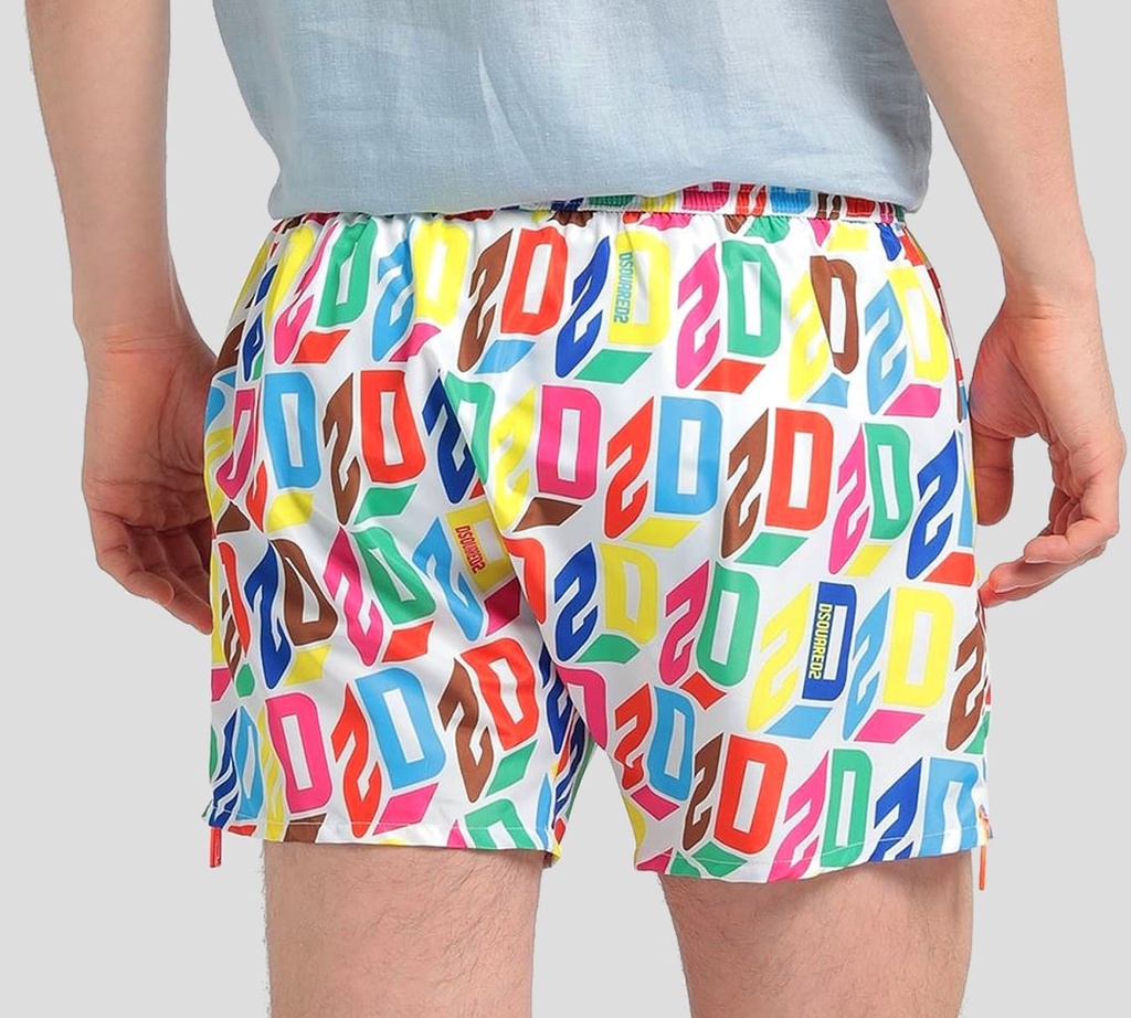 Dsquared2 - SHORT DE PLAYA MIDI CON ESTAMPADO MULTICOLOR