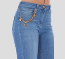 Elisabetta Franchi - JEANS CON CADENA DORADA
