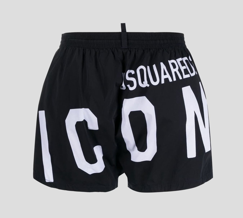 Dsquared2 - SHORT DE PLAYA MIDI ICON CON LOGO ESTAMPADO EN PARTE TRASERA