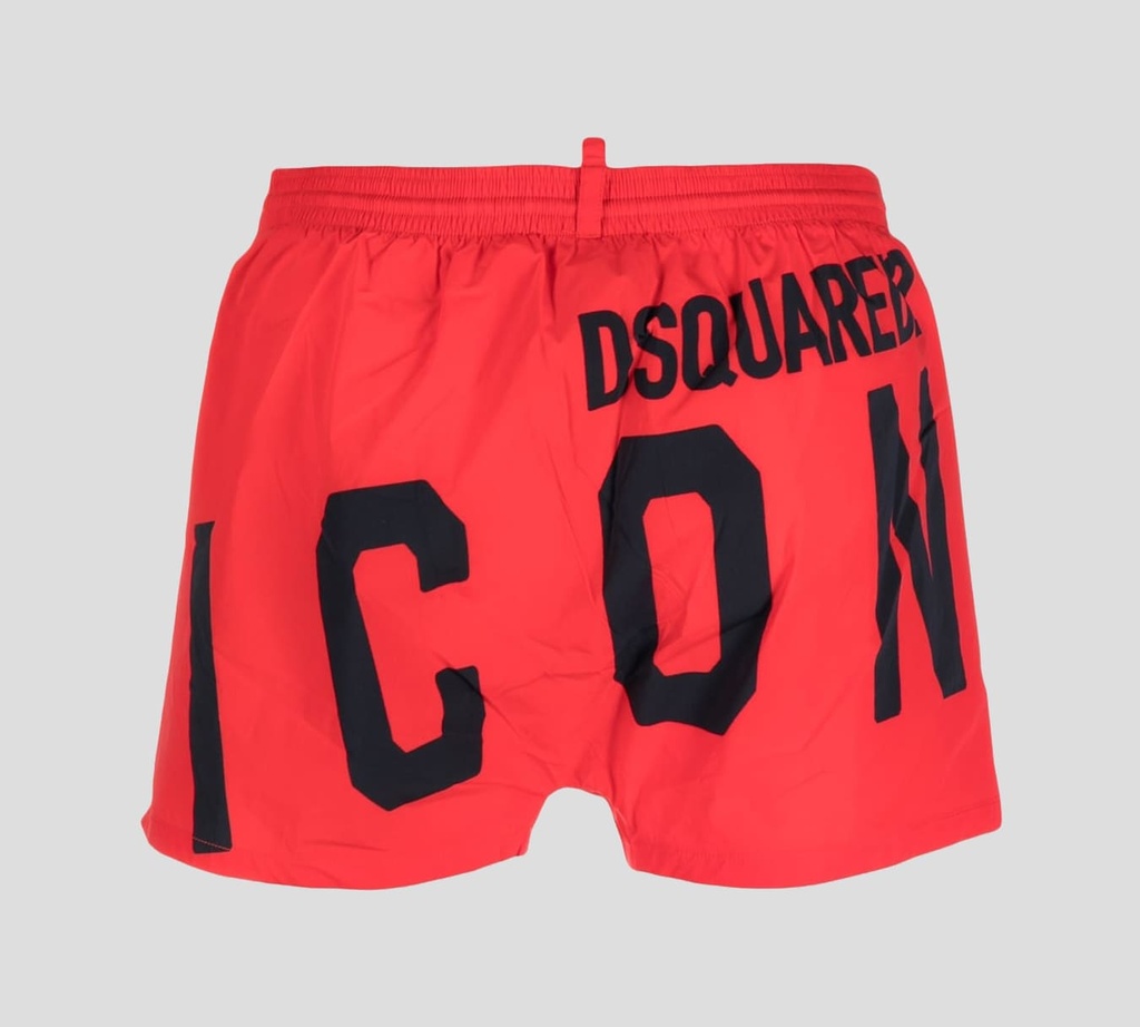 Dsquared2 - SHORT DE PLAYA MIDI ICON CON LOGO ESTAMPADO EN PARTE TRASERA
