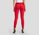 Elisabetta Franchi - JEANS ROJO CON CADENA DORADA