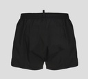 Dsquared2 - SHORT DE PLAYA MIDI, NEGRO CON LOGO MULTICOLOR
