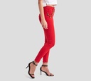 Elisabetta Franchi - JEANS ROJO CON CADENA DORADA