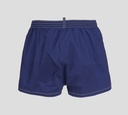 Dsquared2 - SHORT DE PLAYA MIDI, AZUL CON LETRAS MULTICOLOR
