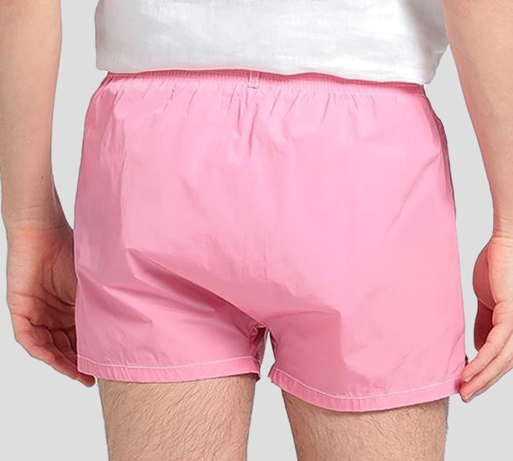 Dsquared2 - SHORT DE PLAYA MIDI, ROSADO CON LETRAS MULTICOLOR