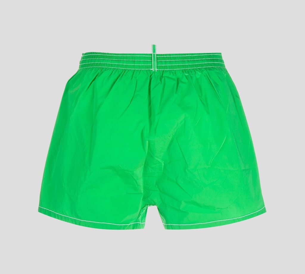 Dsquared2 - SHORT DE PLAYA MIDI, VERDE CON LETRAS MULTICOLOR