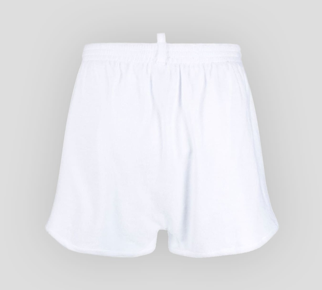 Dsquared2 - SHORT DE PLAYA MIDI, BLANCO CON LETRAS MULTICOLOR