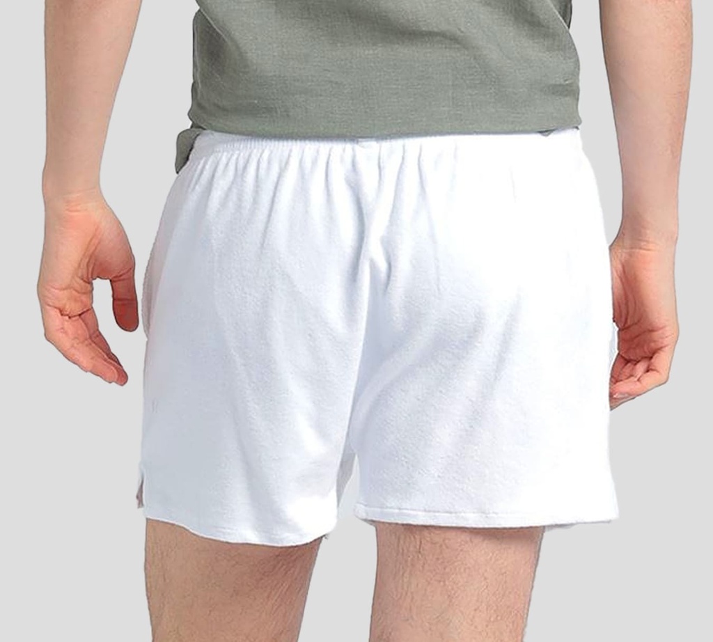 Dsquared2 - SHORT DE PLAYA MIDI, BLANCO CON LETRAS MULTICOLOR