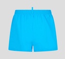 Dsquared2 - SHORT DE PLAYA MIDI, AZUL CON LETRAS AMARILLAS
