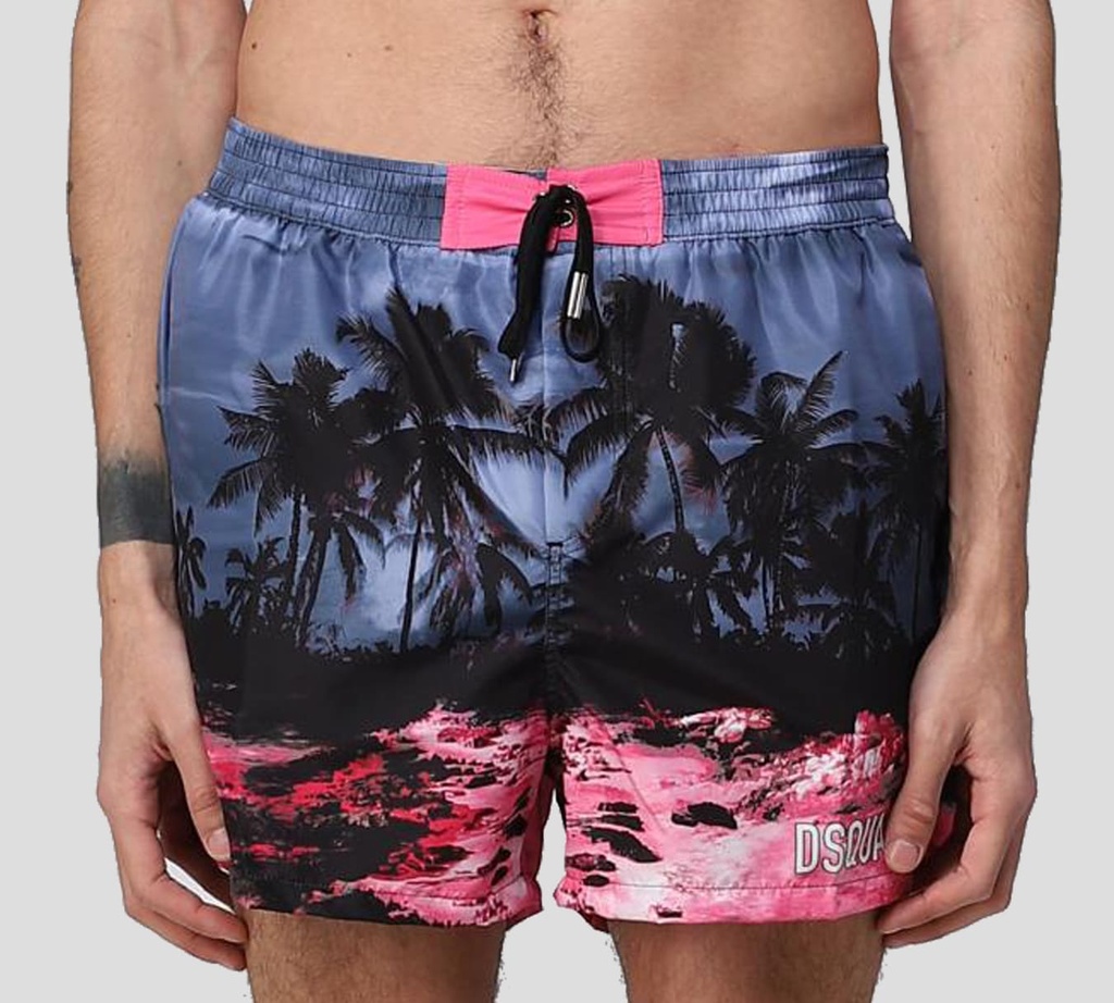 Dsquared2 -SHORT DE PLAYA MIDI, PALMERAS