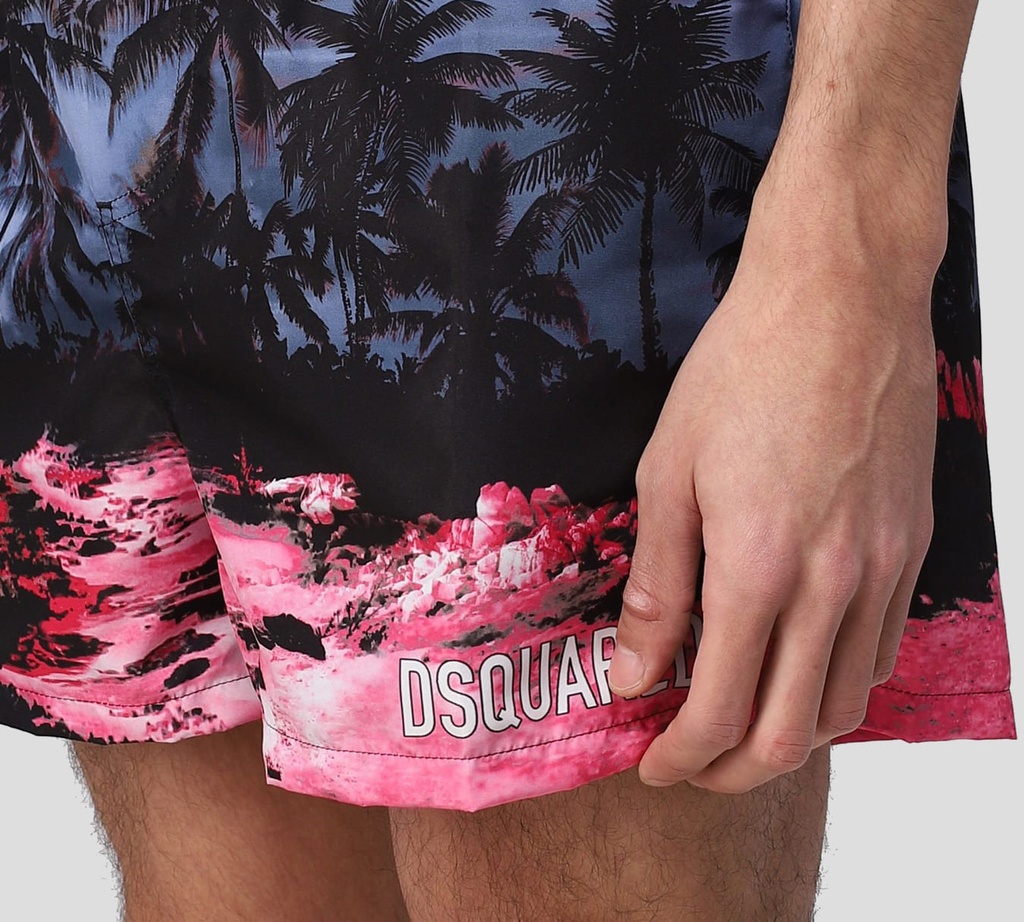 Dsquared2 -SHORT DE PLAYA MIDI, PALMERAS