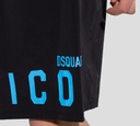 Dsquared2 - SHORT NEGRO DE PLAYA CON LETRAS AZULES