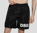 Dsquared2 - SHORT DE PLAYA NEGRO CON LETRAS BLANCAS 690