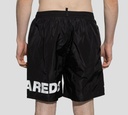 Dsquared2 - SHORT DE PLAYA NEGRO CON LETRAS BLANCAS 690