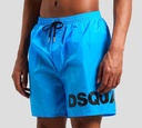 Dsquared2 - SHORT DE PLAYA AZUL CON LETRAS NEGRAS