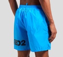Dsquared2 - SHORT DE PLAYA AZUL CON LETRAS NEGRAS