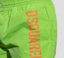 Dsquared2 - SHORT DE PLAYA VERDE CON LETRAS NARANJAS