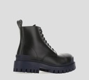 Balenciaga - BOTAS DE COMBATE EN CUERO CON SUELA GRUESA Y PUNTA DE HIERRO