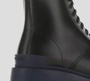 Balenciaga - BOTAS DE COMBATE EN CUERO CON SUELA GRUESA Y PUNTA DE HIERRO
