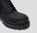 Balenciaga - BOTAS DE COMBATE EN LONA CON SUELA GRUESA Y PUNTA DE HIERRO