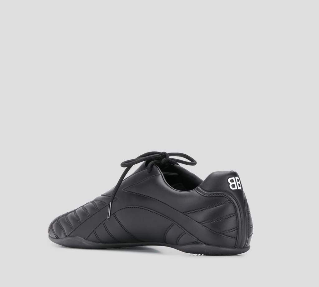 Balenciaga - SNEAKERS ZEN EN CUERO UNICOLOR CON LOGO BLANCO