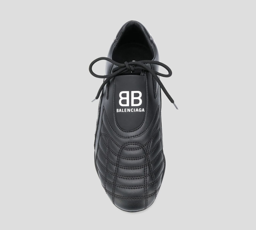 Balenciaga - SNEAKERS ZEN EN CUERO UNICOLOR CON LOGO BLANCO