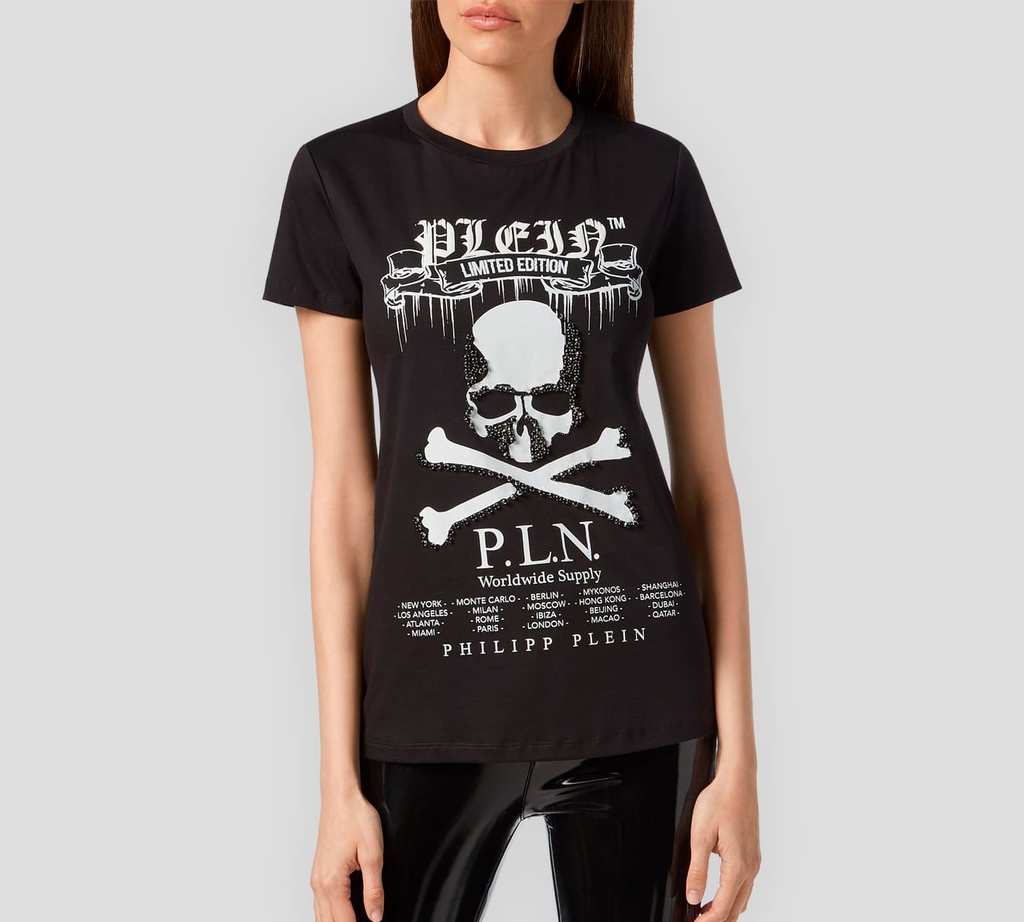 Philipp Plein - FRANELA CUELLO REDONDO DE CALAVERA LIMITED EDITION