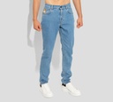 Moschino - JEAN AZUL "BEAR" CON BORDADO ROJO