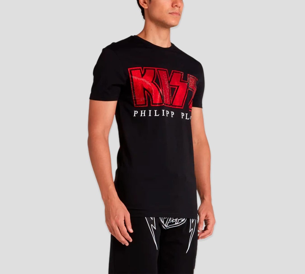 Philipp Plein - FRANELA CUELLO REDONDO ROCKBAND KISS CON BRILLOS
