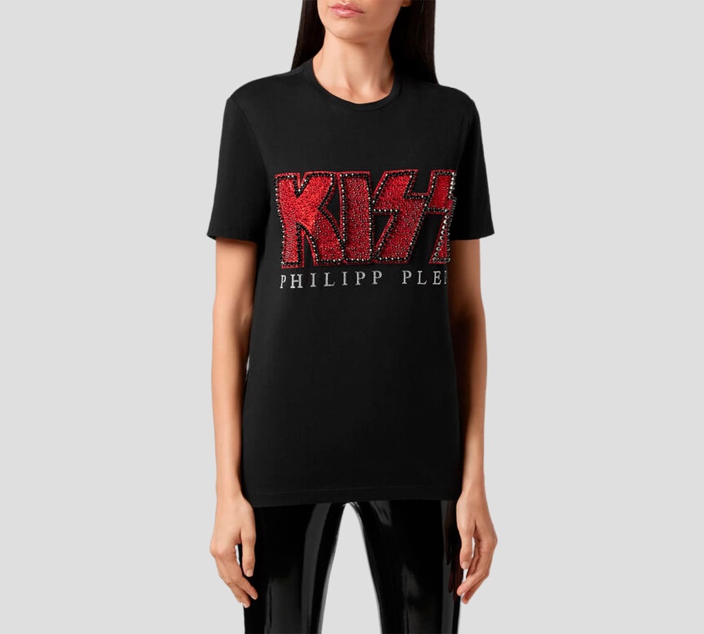 Philipp Plein - FRANELA CUELLO REDONDO ROCKBAND KISS CON PEDRERÍA