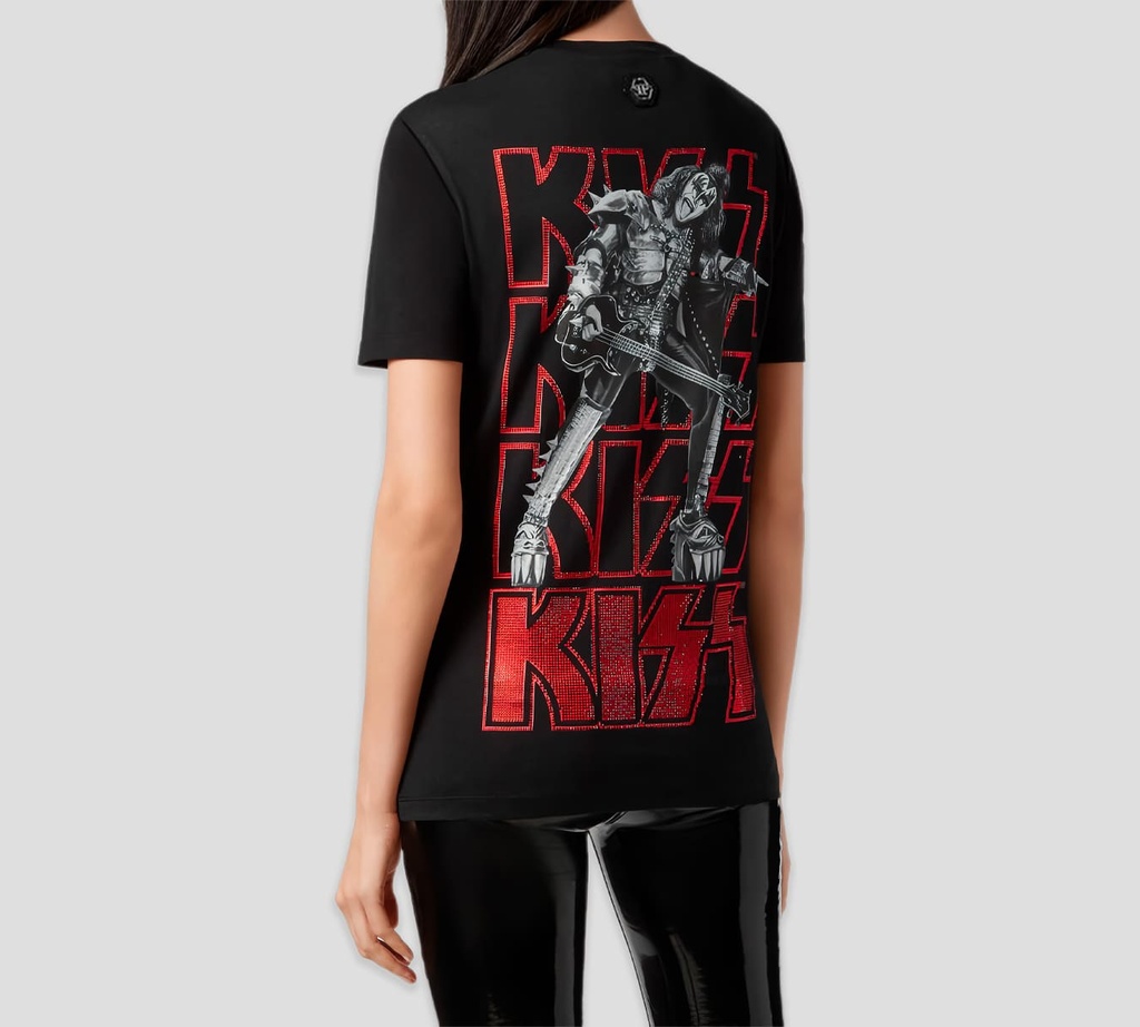Philipp Plein - FRANELA CUELLO REDONDO ROCKBAND KISS CON PEDRERÍA