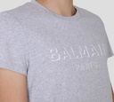 Balmain - FRANELA CUELLO REDONDO CON LOGO FRONTAL SESGADO
