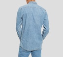 Moschino - CAMISA JEANS "BEAR" CON BORDADO ROJO