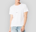 Saint Laurent - FRANELA BÁSICA CUELLO REDONDO CON LOGO BORDADO