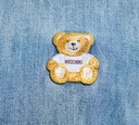 Moschino - CAMISA JEANS "BEAR" CON BORDADO ROJO
